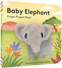 Load image into Gallery viewer, Baby Elelphant Finger Puppet Book