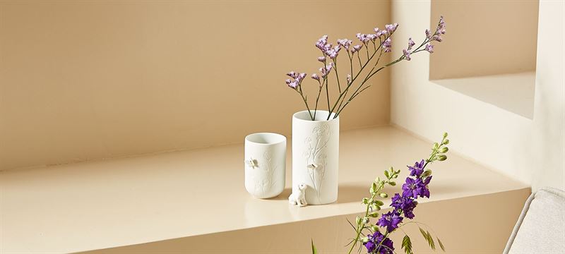 Sitting Dog Porcelain Vase