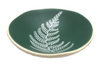 White Fern on Green Porcelain 7cm Bowl