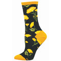 W California Poppies Black Socks