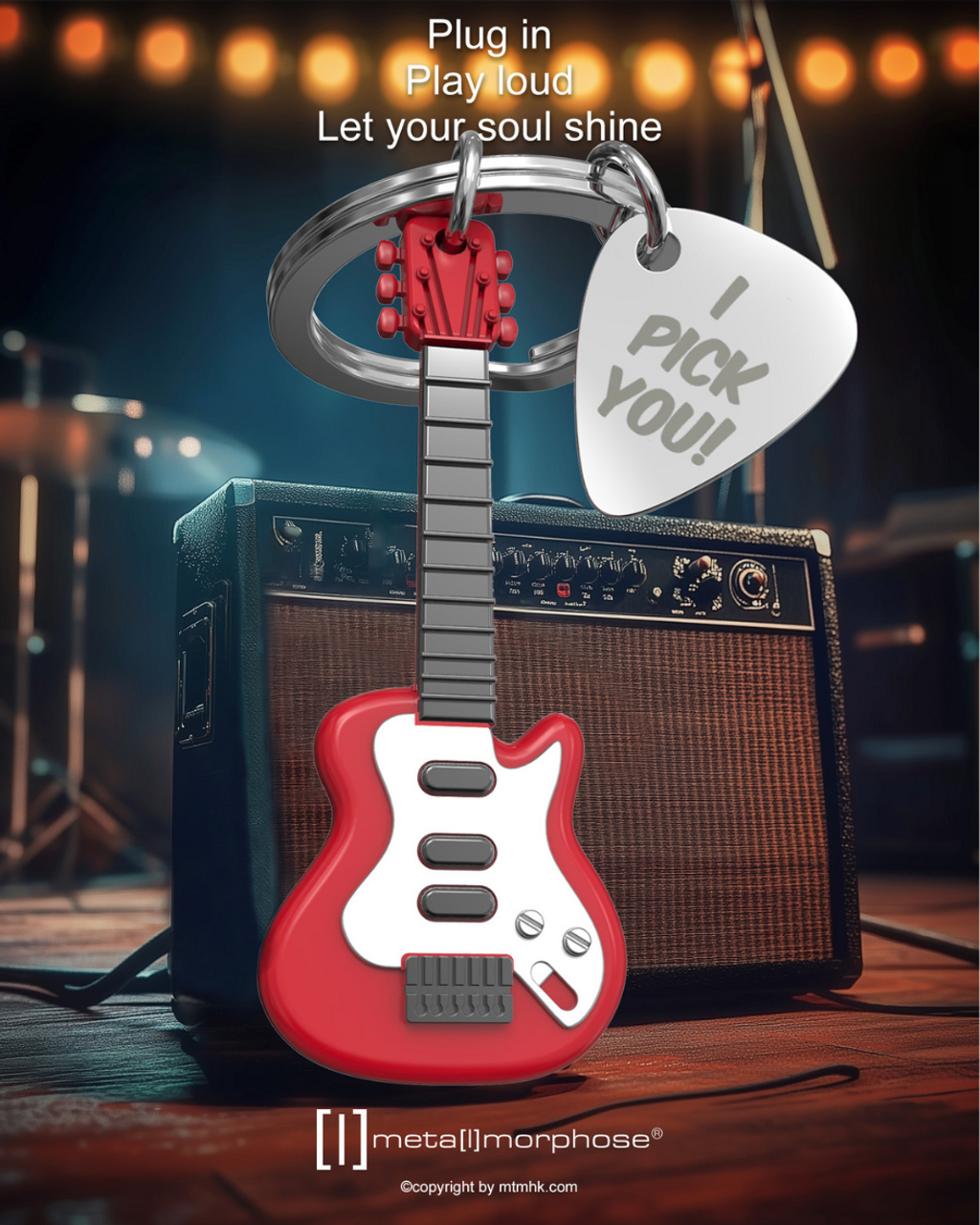 Electric Guitar Keychain