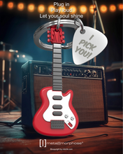 Load image into Gallery viewer, Electric Guitar Keychain