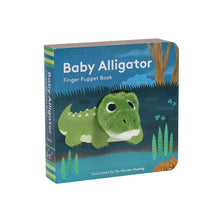 Load image into Gallery viewer, Baby Alligator Finger Puppet Book