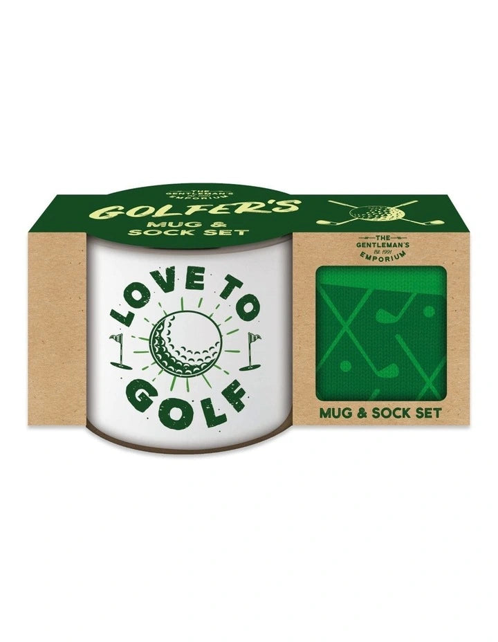 Gentlemans Emporium Enamel Mug Socks Golf