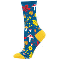 W Forest Floor Blue Socks