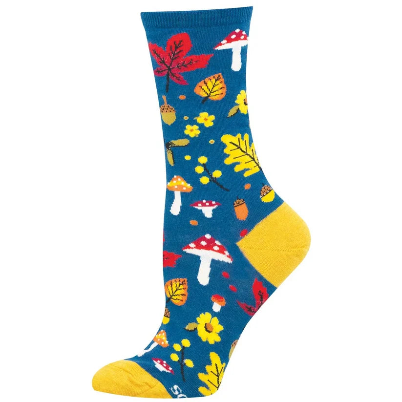 W Forest Floor Blue Socks
