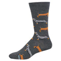 M Dachshunds Charcoal Heather Socks