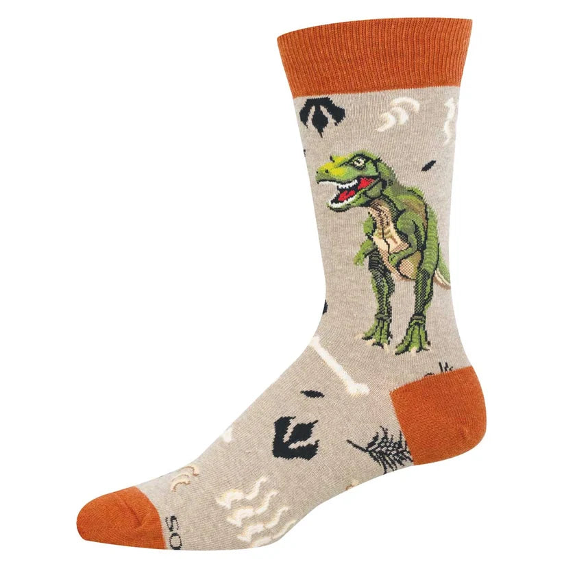 M T-Rex Hemp Heather Socks