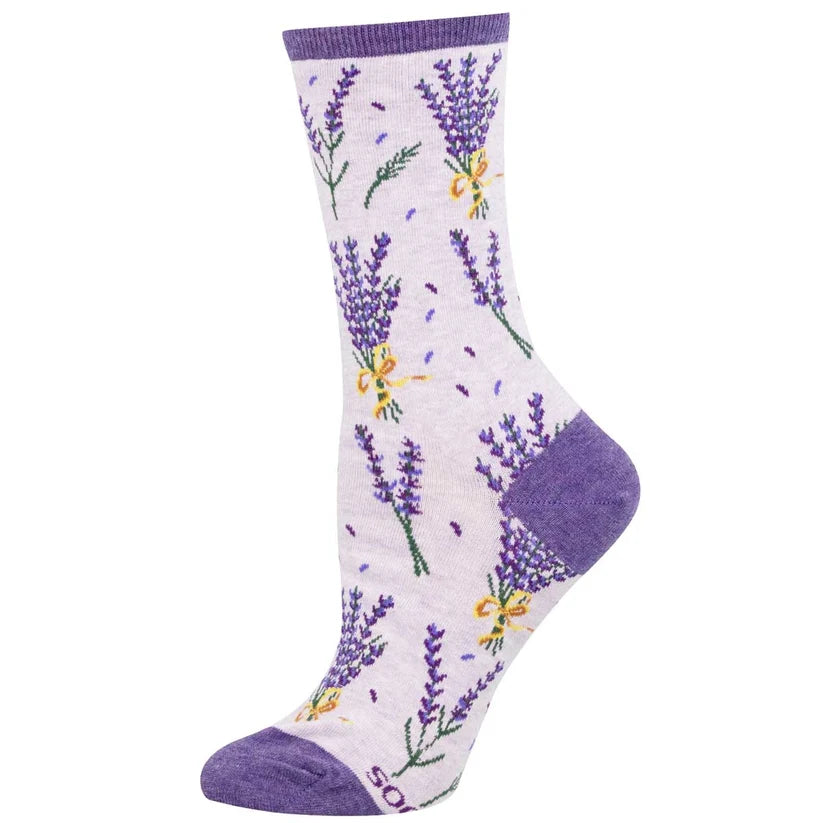 W Bunches of Lavender Purple Heather Socks