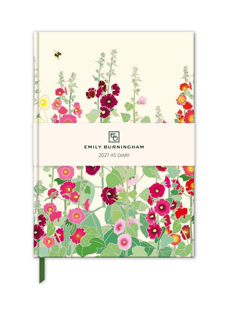 Hollyhocks 2027 A5 Desk Diary