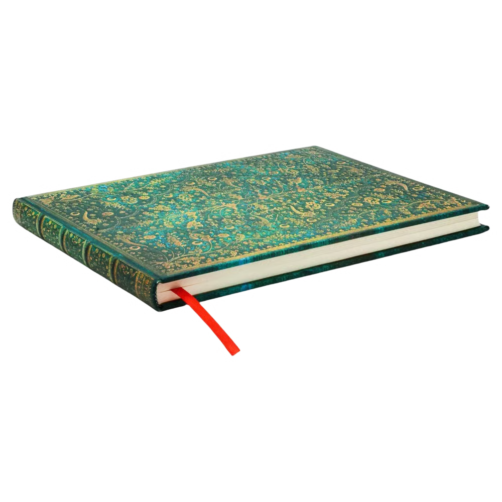 Emerald Flower Lined Guest Book