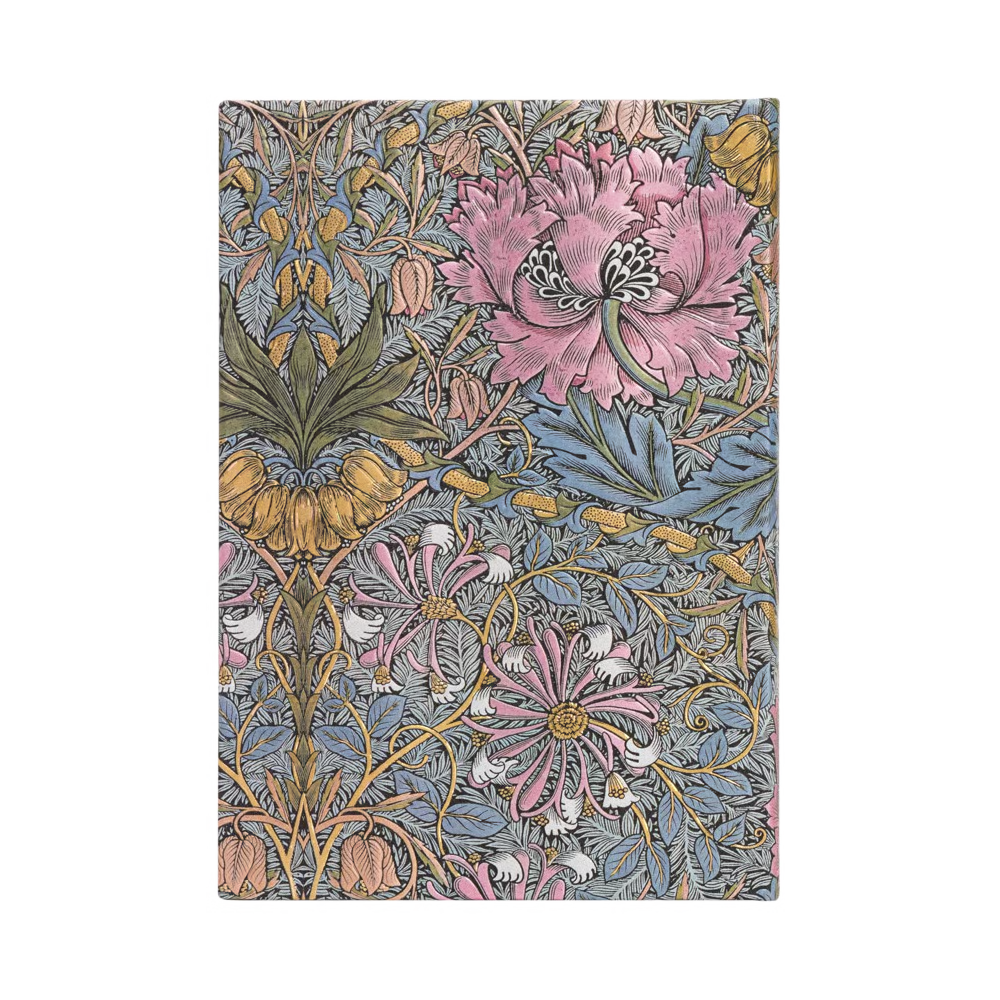 Morris Pink Honeysuckle Midi lined Journal Hard Cover