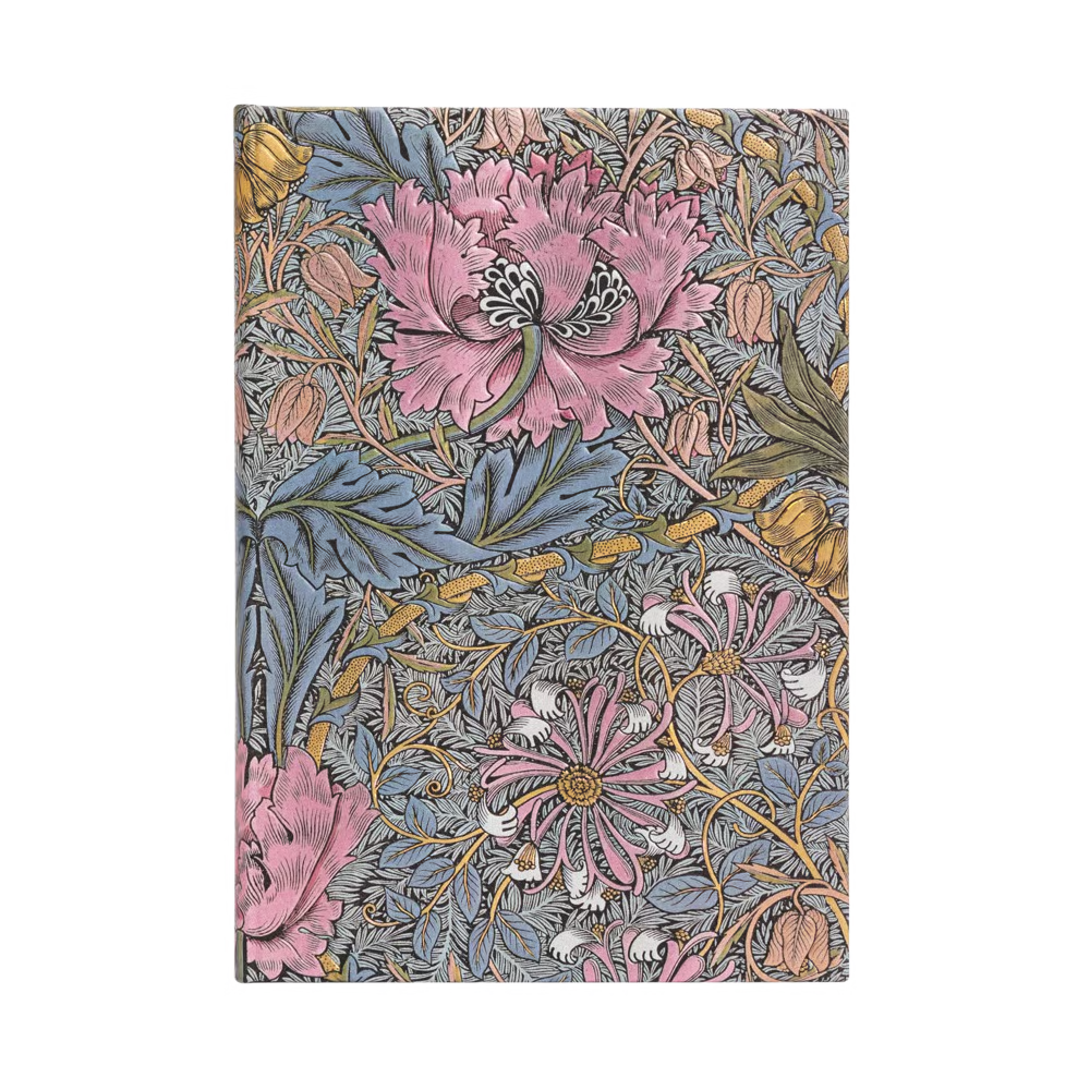 Morris Pink Honeysuckle Midi lined Journal Hard Cover