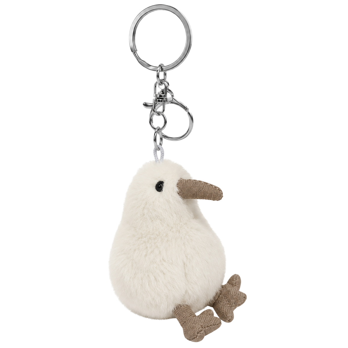 Koko the Kiwi Bag Charm White