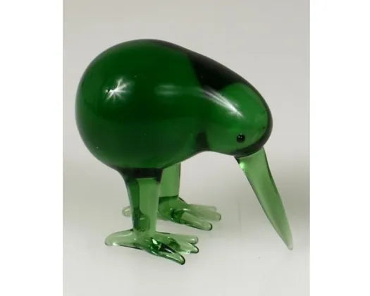 5cm Dark Green Glass Kiwi
