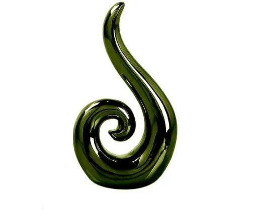 13cm Ceramic Koru Green