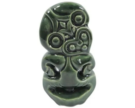 12.5cm Ceramic Tiki Green