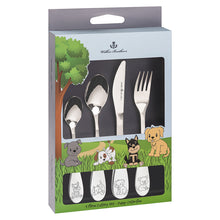 Load image into Gallery viewer, Wilkie 4pce Puppy Cutlery Set