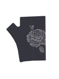 Hobo Length Ink Vintage Rose Print Fingerless Gloves