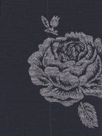Hobo Length Ink Vintage Rose Print Fingerless Gloves