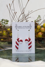 Load image into Gallery viewer, Candy Cane Handcrafted Earrings