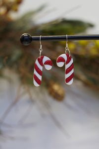 Candy Cane Handcrafted Earrings