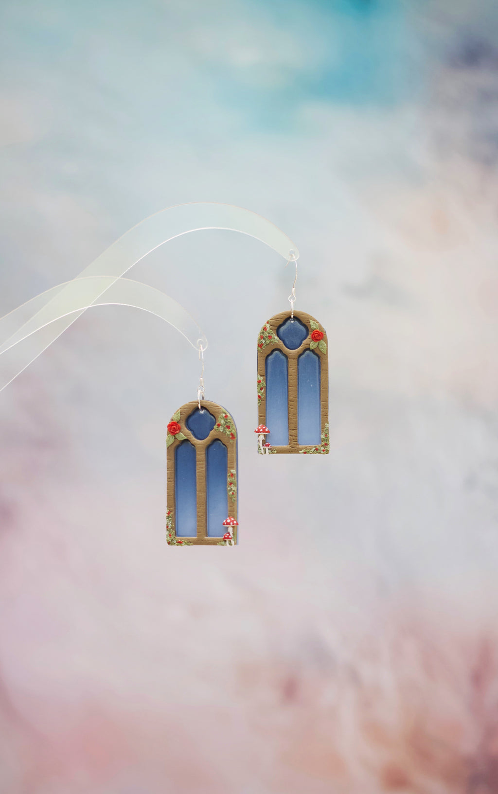 Shroomlight Window Handcrafted Earrings