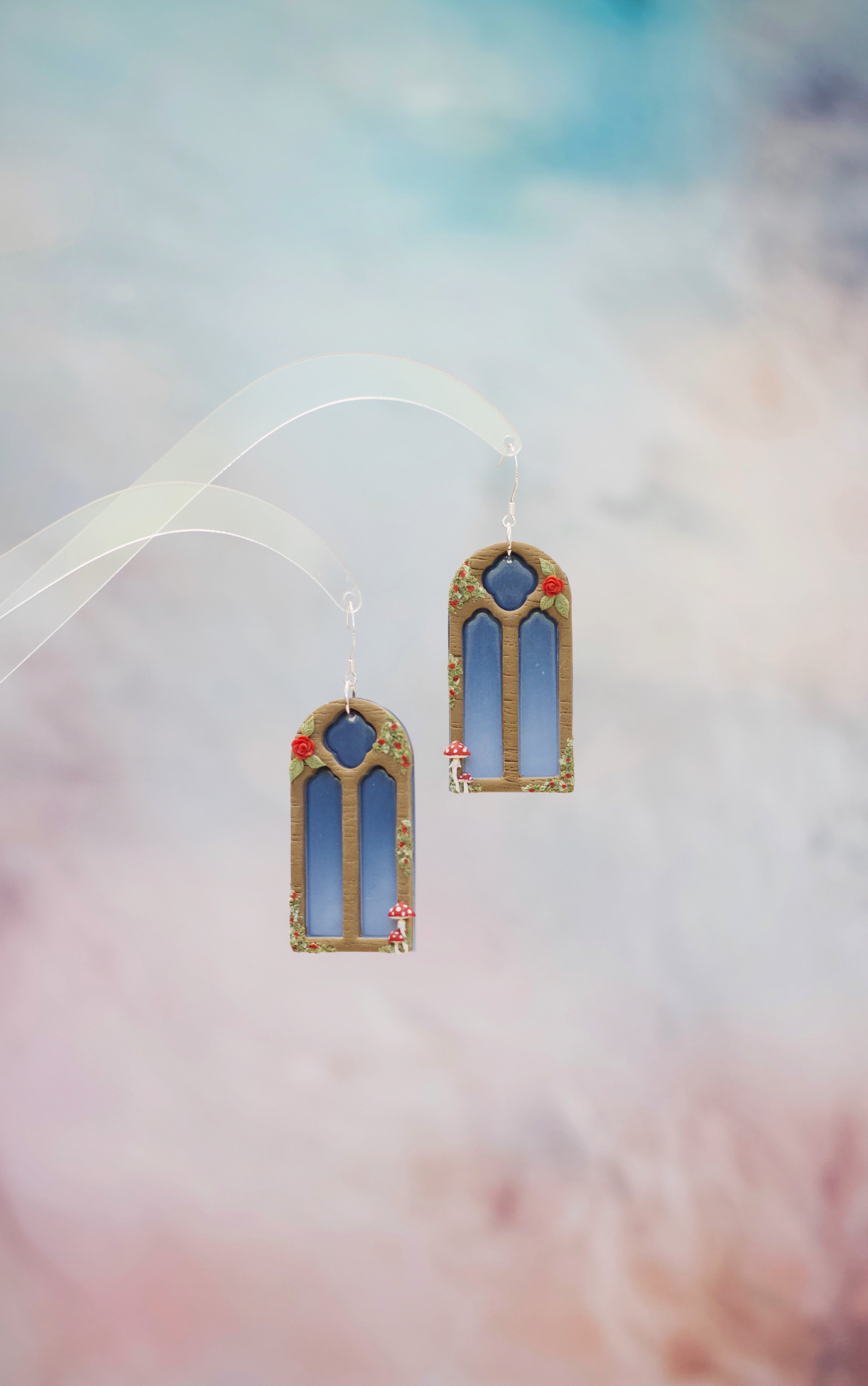 Shroomlight Window Handcrafted Earrings