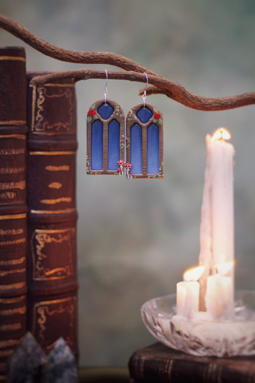Shroomlight Window Handcrafted Earrings