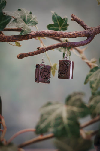 The Witches Grimoire Handcrafted Earrings