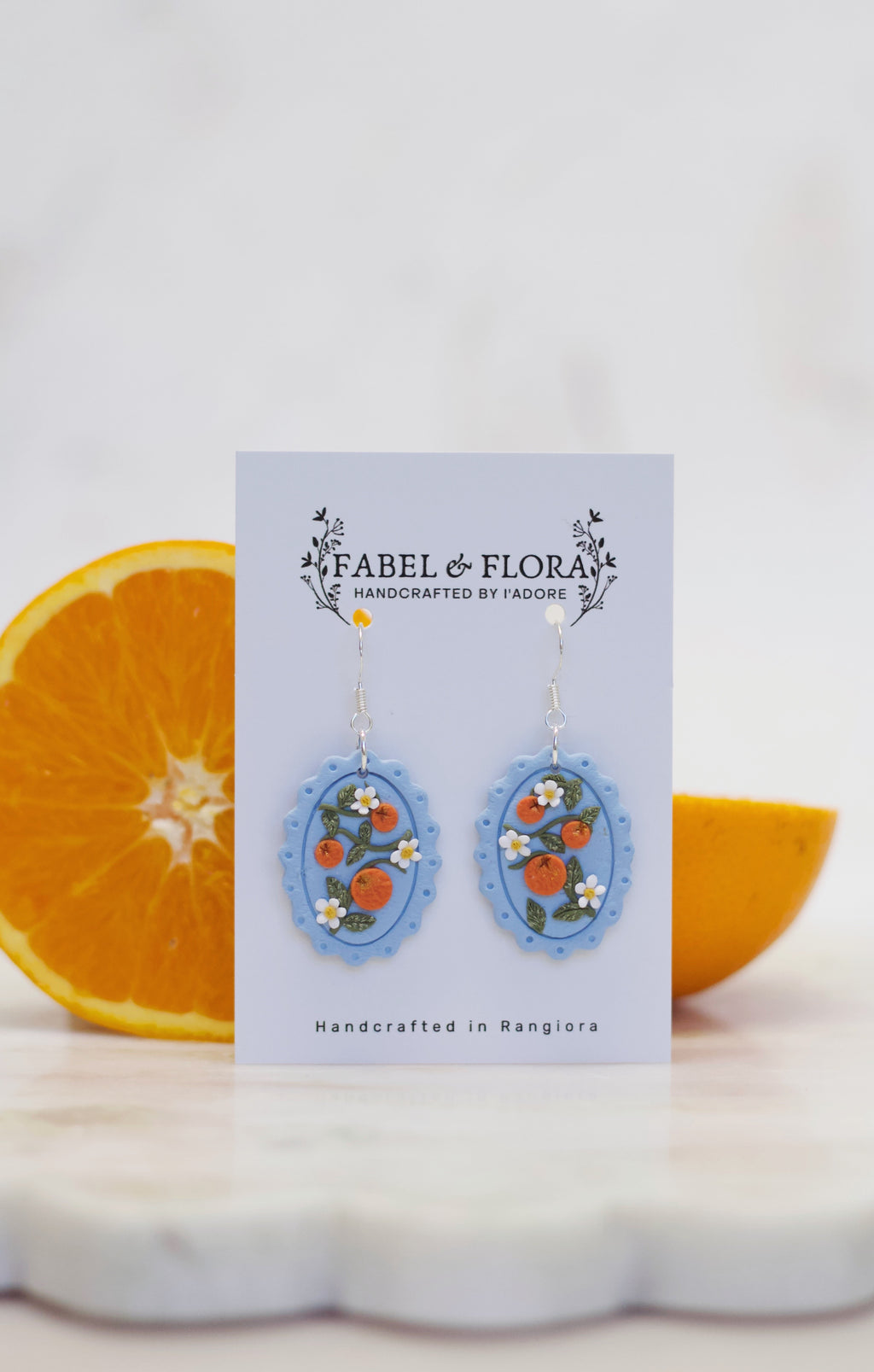 Orange Blossom Handcrafted Earrings