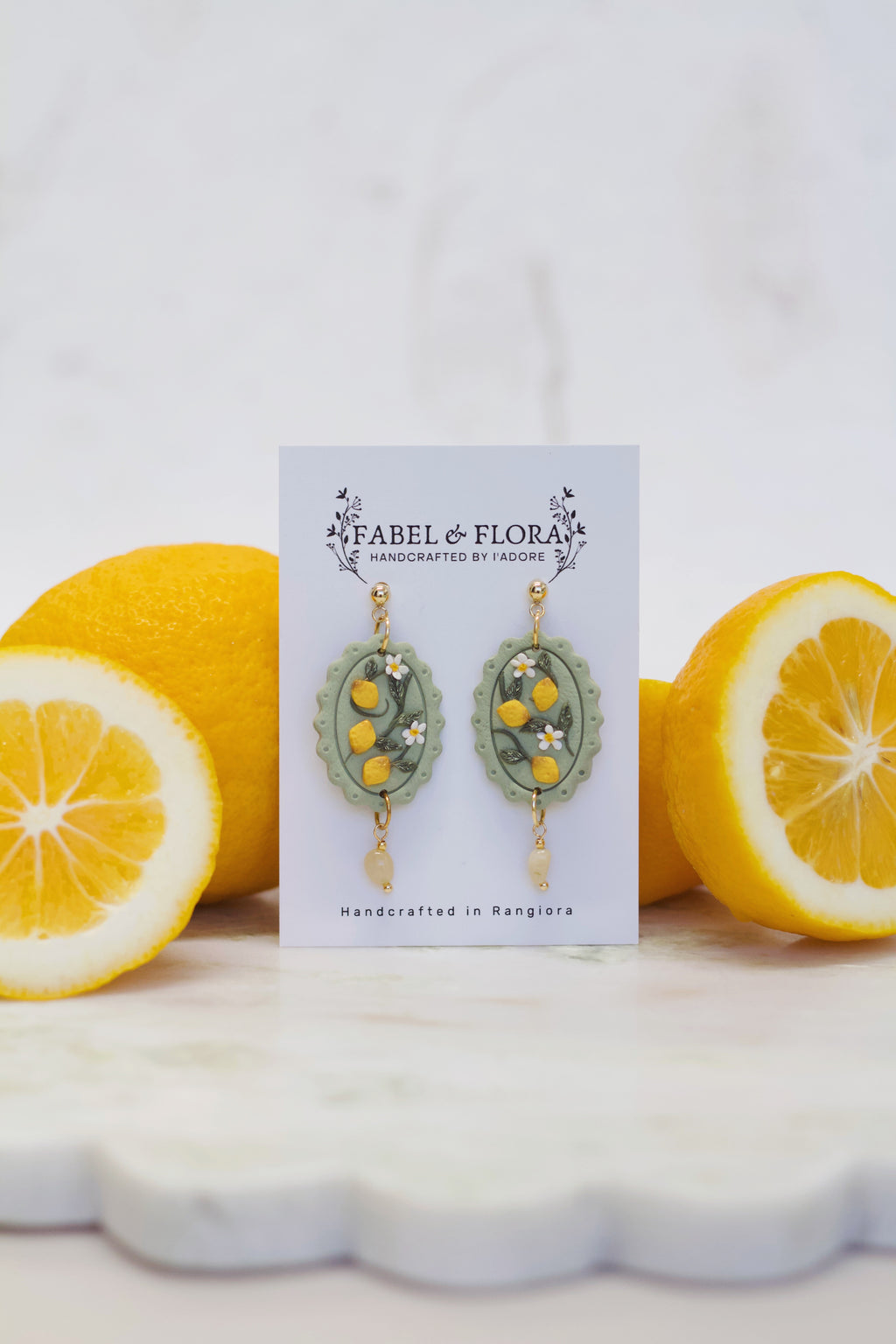 Lemon Zest Handcrafted Earrings