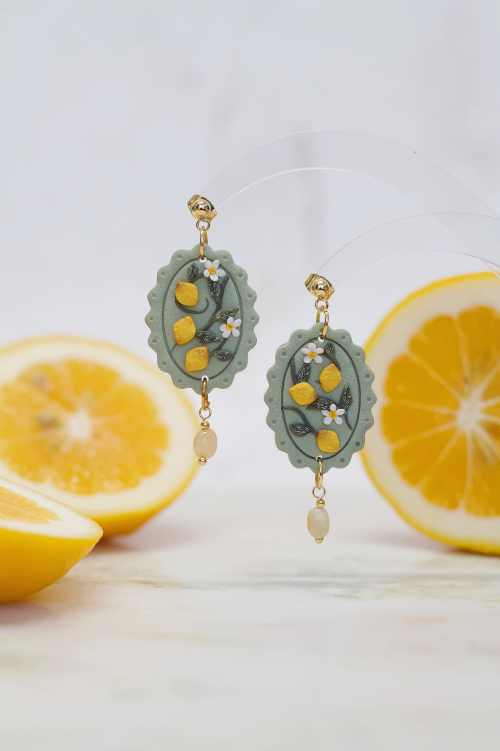 Lemon Zest Handcrafted Earrings