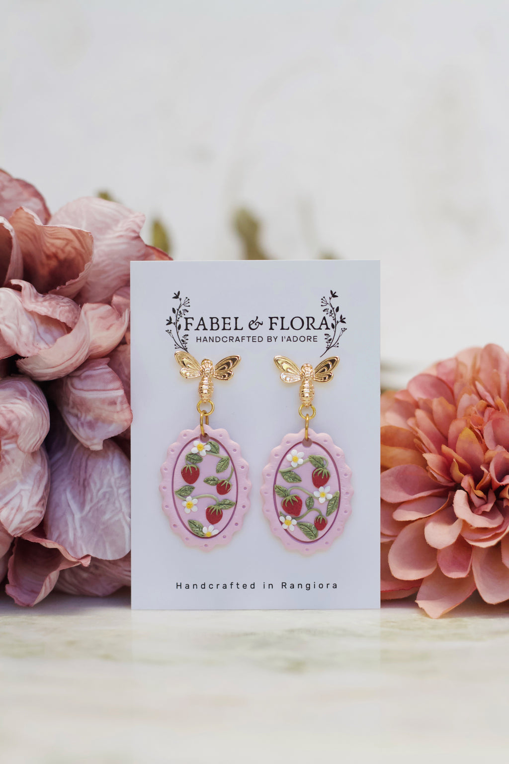 Strawberry Patch Handcrafted Earrings