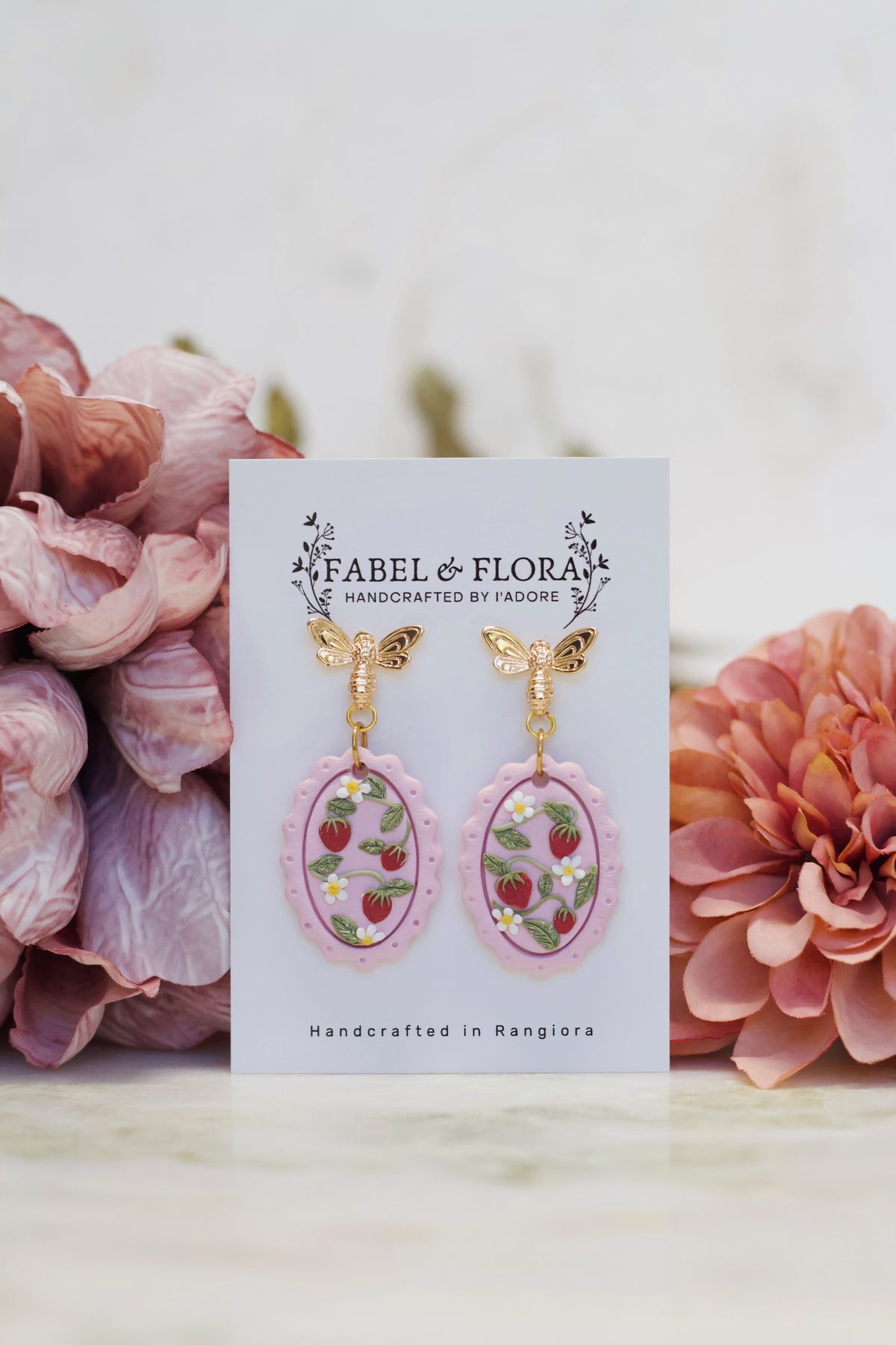 Strawberry Patch Handcrafted Earrings