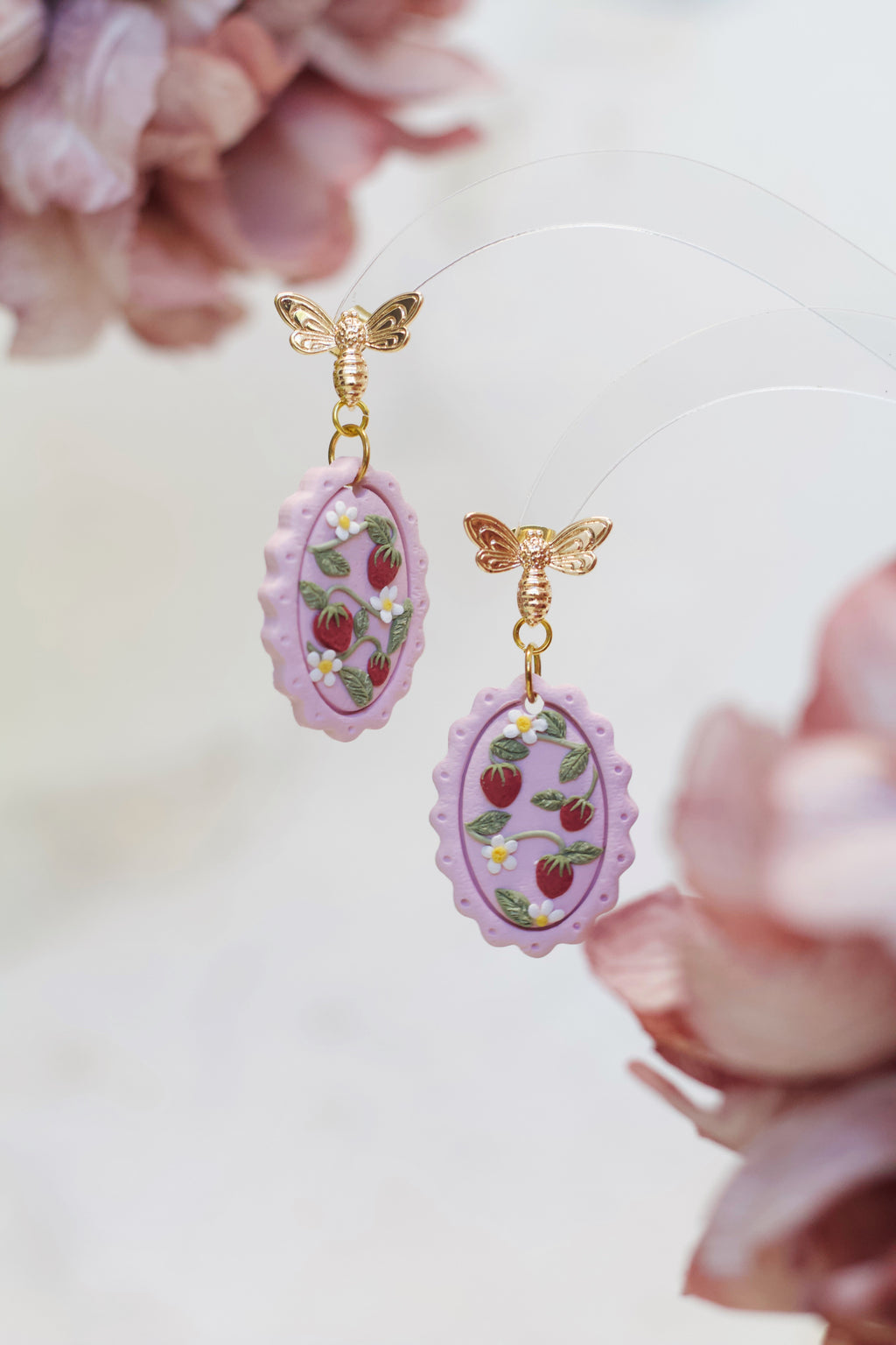 Strawberry Patch Handcrafted Earrings