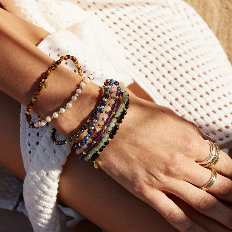 Aventurine Aura of Gold Gem Bracelet