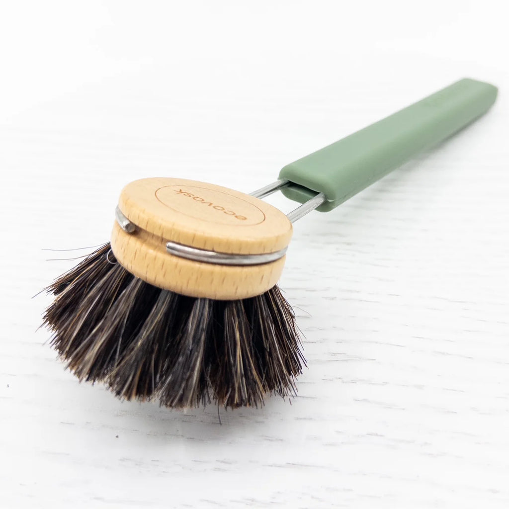 Dish Brush Horse Hair Sage