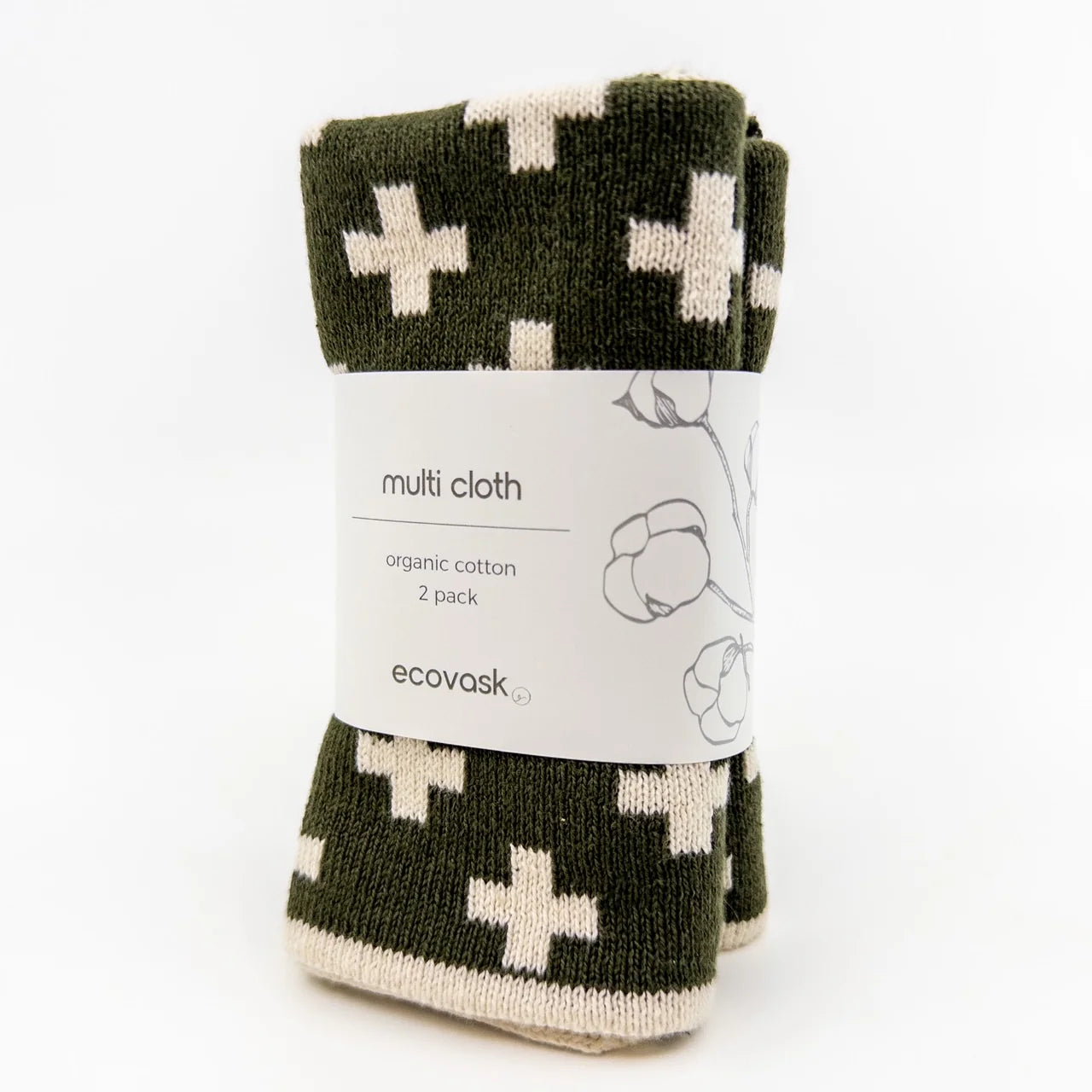 Ecovask Multi Cloth 2pack Olive+