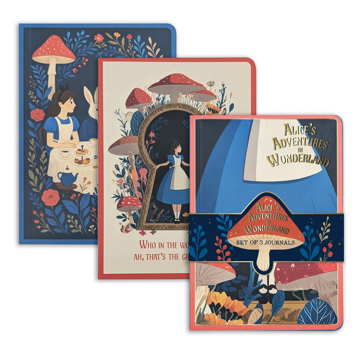 Reading Room Alice in Wonderland B6 Notebook Set of 3
