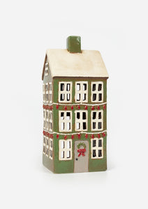 Alsace Tea Light Grande Chalet Christmas Green (YA0059)