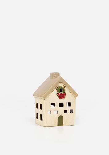 Alsace Tea Light Villa Christmas Stone (YA0062)