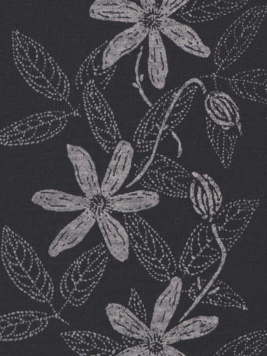 Regular Length  Black Clematis Gloves