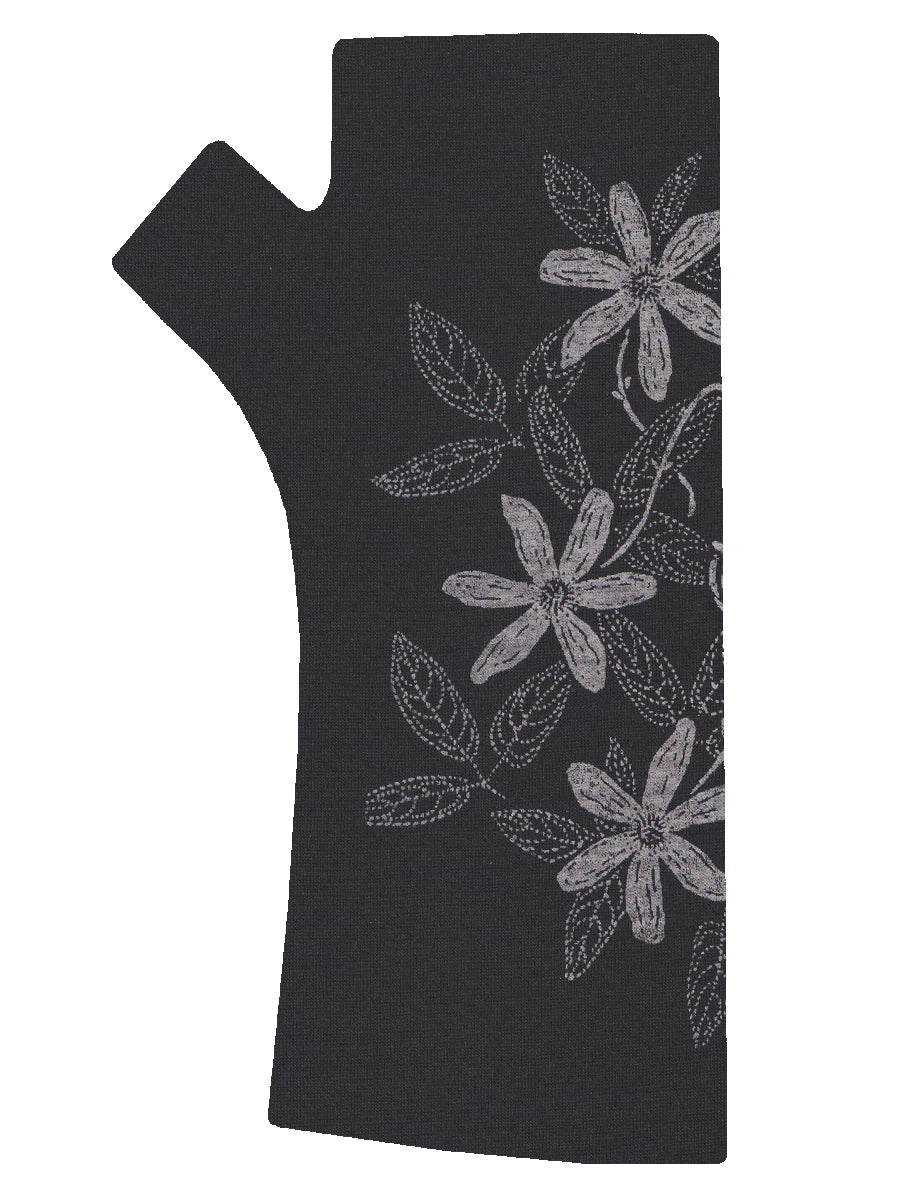 Regular Length  Black Clematis Gloves