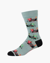 Load image into Gallery viewer, M Steam Train Khaki Bamboo Sock