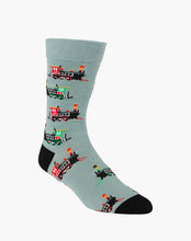 Load image into Gallery viewer, M Steam Train Khaki Bamboo Sock