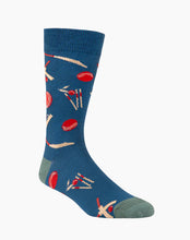 Load image into Gallery viewer, M Cricket Stump Blue Bamboo Sock