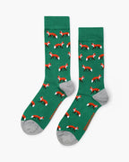 M Foxy Green Bamboo Sock 7-11