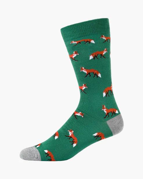 M Foxy Green Bamboo Sock 7-11