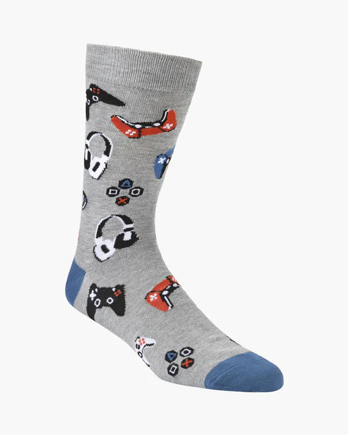 M Gamer Grey Bamboo Sock 7-11